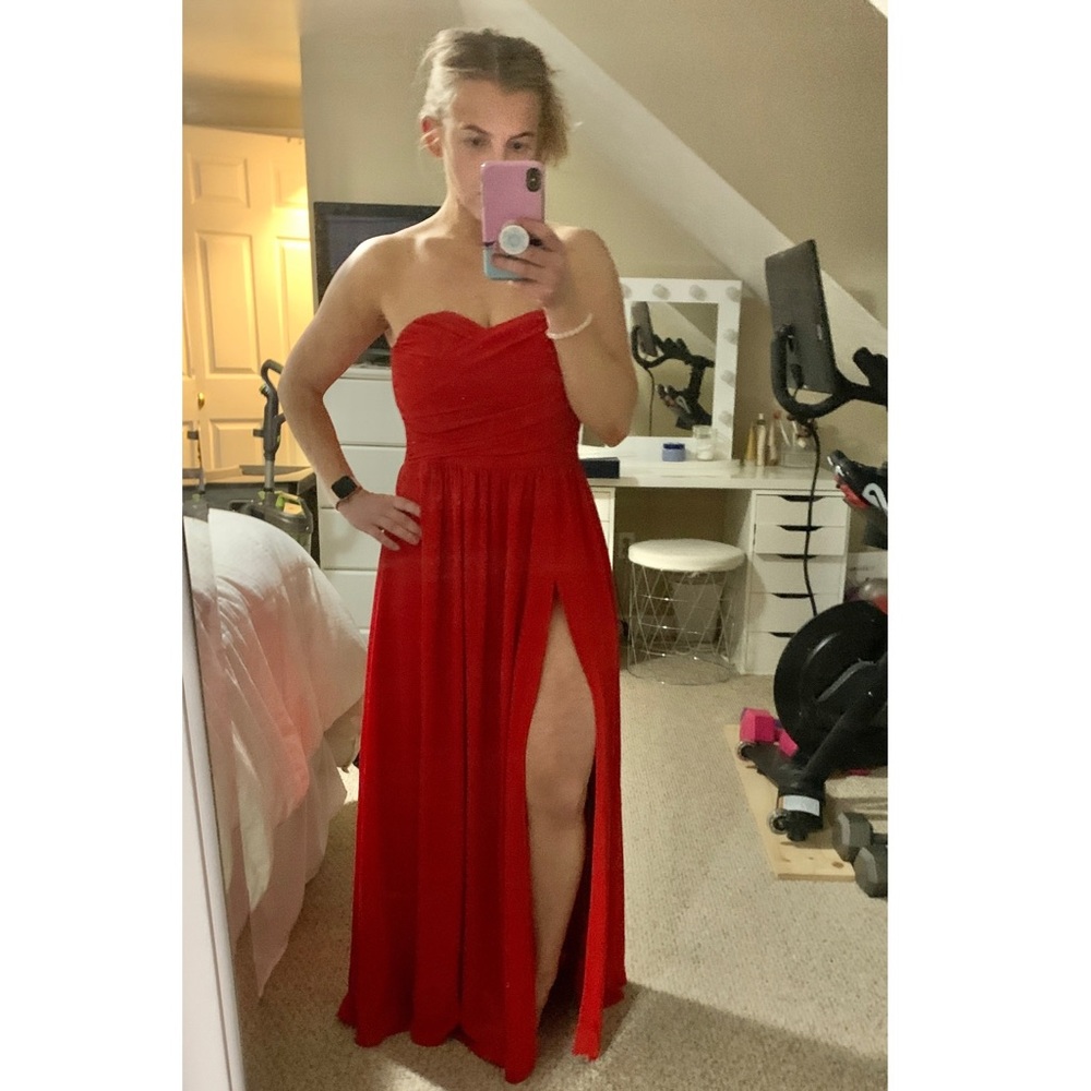 Lulus size medium red maxi dress
